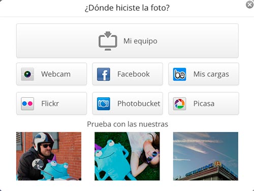 BeFunky - Subir fotografía