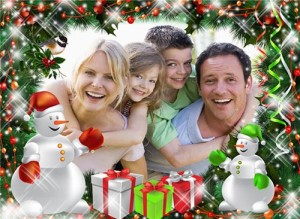 Bonito fotomontaje de Navidad