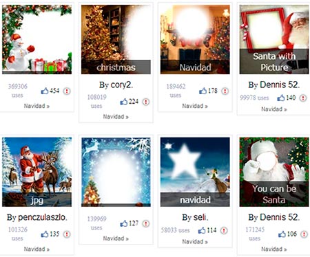 Plantillas de navidad en Photomontager